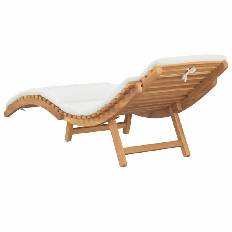 Leżak ogrodowy Brązowy 198 x 55 x 58,5 cm Lite drewno teakowe