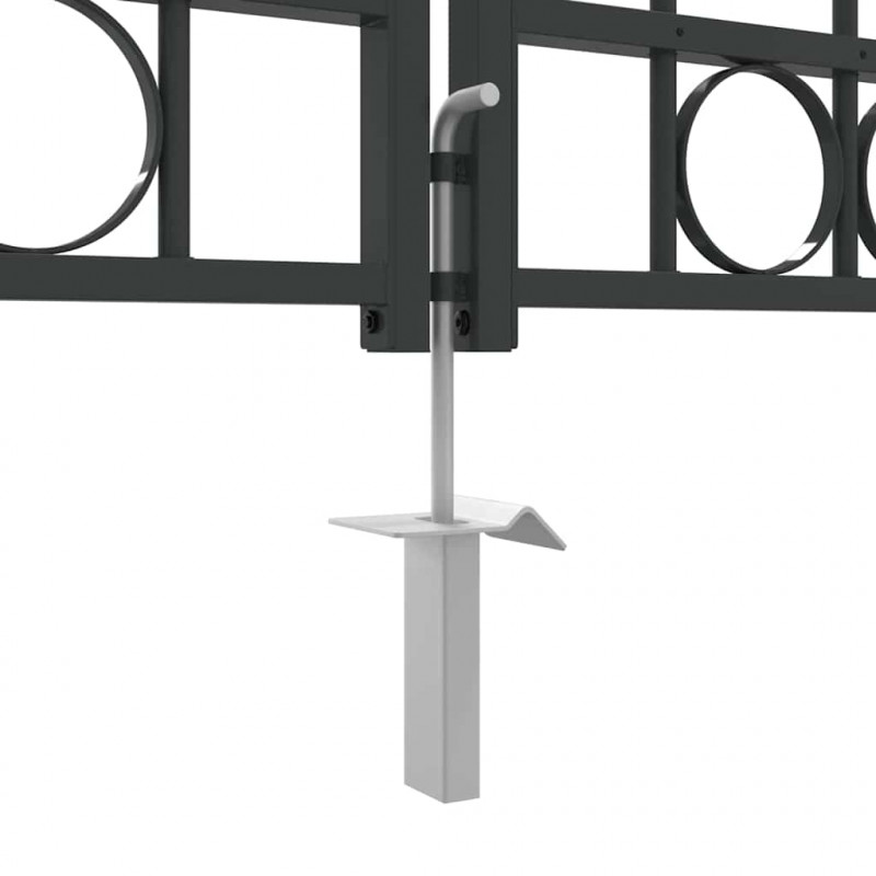 Brama ogrodzeniowa Z blokadą Assen Szary 301 x 224.5 cm Stal
