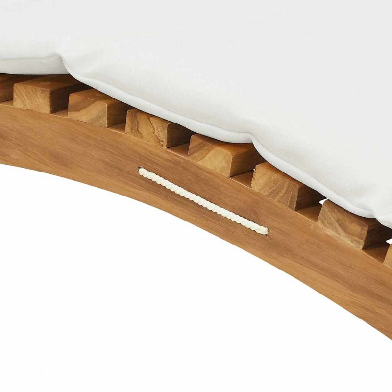 Leżak ogrodowy Brązowy 198 x 55 x 58,5 cm Lite drewno teakowe