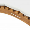 Leżak ogrodowy Brązowy 198 x 55 x 58,5 cm Lite drewno teakowe
