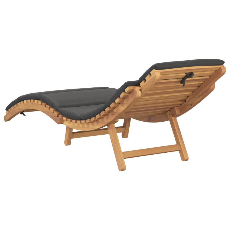 Leżak ogrodowy Brązowy 198 x 55 x 58,5 cm Lite drewno teakowe