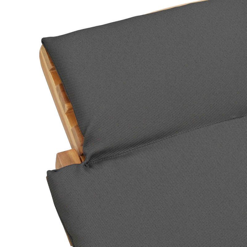 Leżak ogrodowy Brązowy 198 x 55 x 58,5 cm Lite drewno teakowe