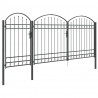 Brama ogrodowa z łukowym szczytem Assen Szary 400 x 125 cm Stal