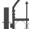 Brama ogrodowa z łukowym szczytem Assen Szary 400 x 125 cm Stal