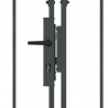 Brama ogrodowa z łukowym szczytem Assen Szary 400 x 125 cm Stal