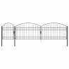 Brama ogrodowa z łukowym szczytem Assen Szary 500 x 75 cm Stal