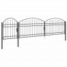 Brama ogrodowa z łukowym szczytem Assen Szary 500 x 75 cm Stal