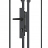 Brama ogrodowa z łukowym szczytem Assen Szary 500 x 75 cm Stal