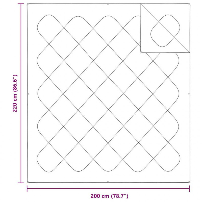 Kołdra 2-w-1 Biały 200 x 220 cm Poliester