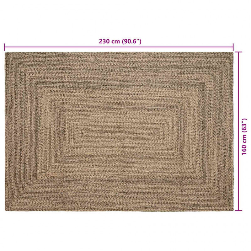 Dywany pokojowe Prostokątny Naturalny i czarny 160 x 230 cm