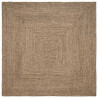 Dywany pokojowe Kwadrat Naturalny i czarny 200 x 200 cm Juta
