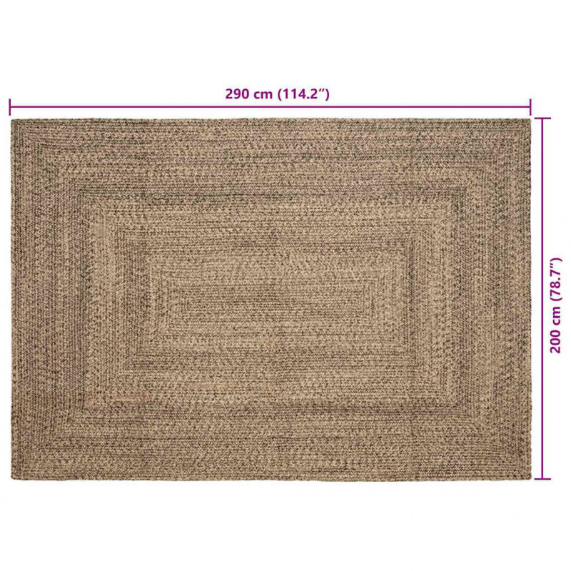 Dywany pokojowe Prostokątny Naturalny i czarny 200 x 290 cm
