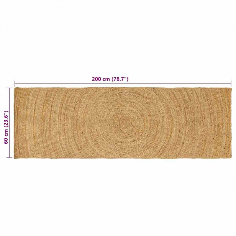 Dywany pokojowe Prostokątny Brązowy 60 x 200 cm Juta