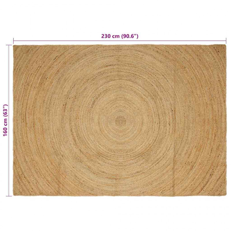 Dywany pokojowe Prostokątny Brązowy 160 x 230 cm Juta