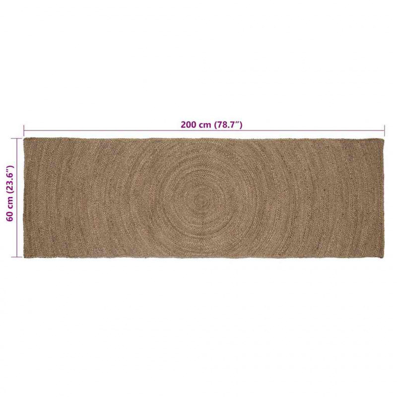 Dywany pokojowe Prostokątny Szary 60 x 200 cm Juta