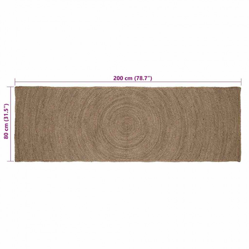 Dywany pokojowe Prostokątny Szary 80 x 200 cm Juta