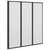 Parawan prysznicowy Czarny 132 x 2 x 140 cm Aluminium i PP