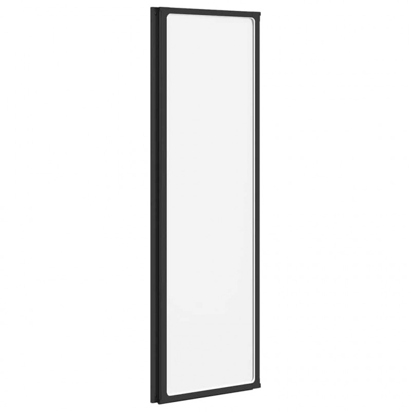 Parawan prysznicowy Czarny 132 x 2 x 140 cm Aluminium i PP