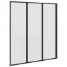 Parawan prysznicowy Czarny 132 x 2 x 140 cm Aluminium i PP