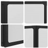 Parawan prysznicowy Czarny 132 x 2 x 140 cm Aluminium i PP
