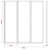 Parawan prysznicowy Czarny 132 x 2 x 140 cm Aluminium i PP
