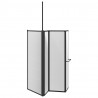 Parawan prysznicowy Biały 120 x 70 x 137 cm Aluminium