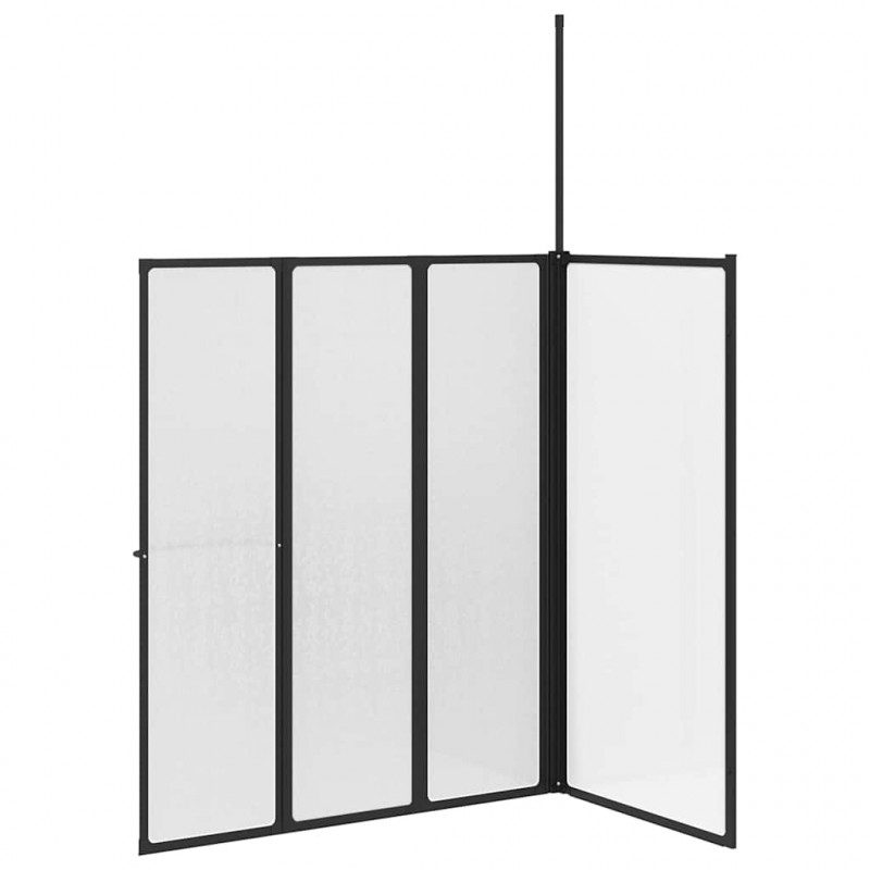 Parawan prysznicowy Biały 120 x 70 x 137 cm Aluminium