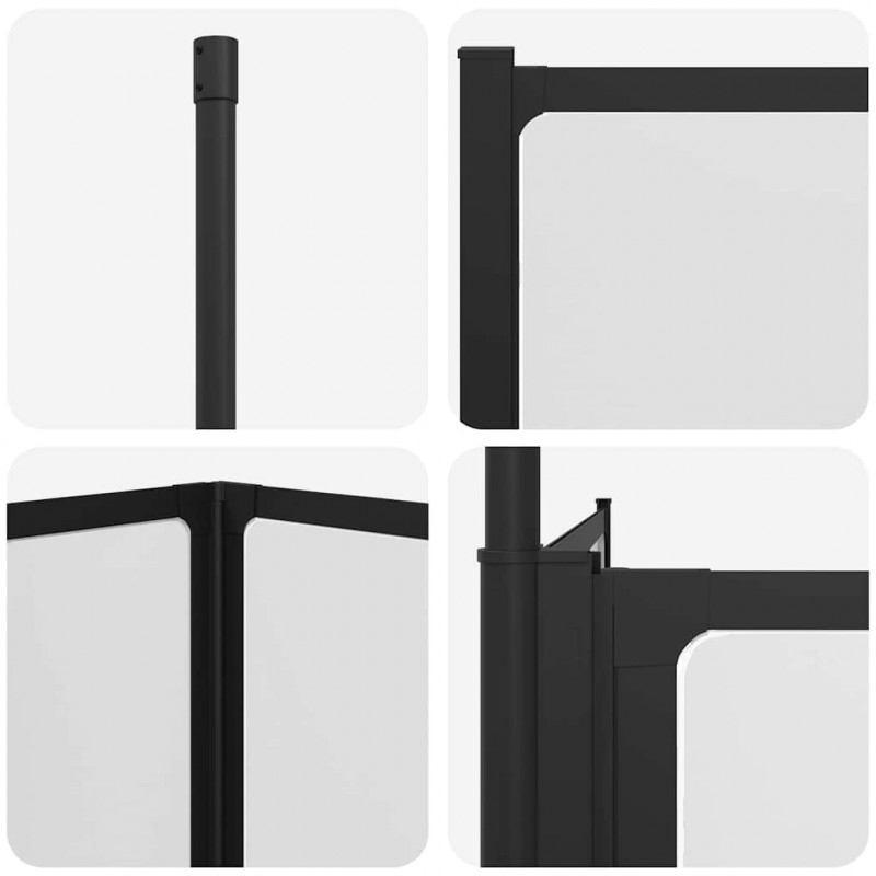 Parawan prysznicowy Biały 120 x 70 x 137 cm Aluminium