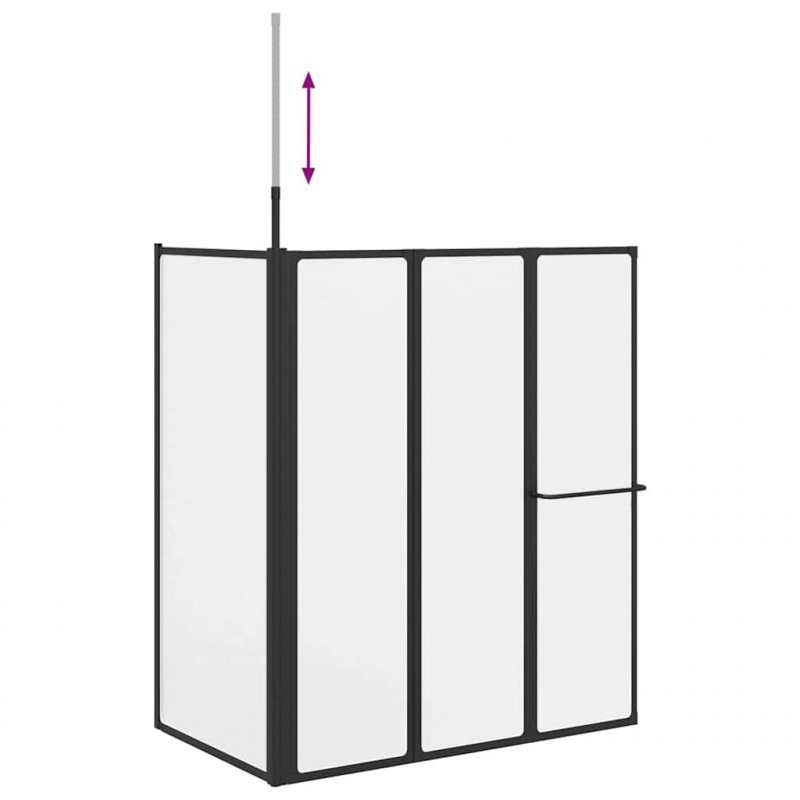 Parawan prysznicowy Biały 120 x 70 x 137 cm Aluminium