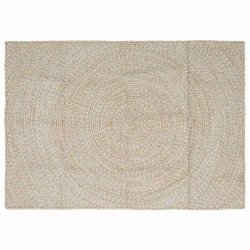 Dywany pokojowe Prostokątny Naturalne i białe 120 x 170 cm Juta
