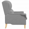 fotel Jasnoszary 76 x 94 x 102 cm tkanina