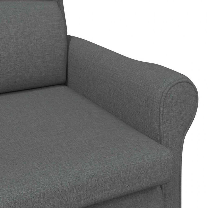 fotel ciemno szary 76 x 94 x 102 cm tkanina