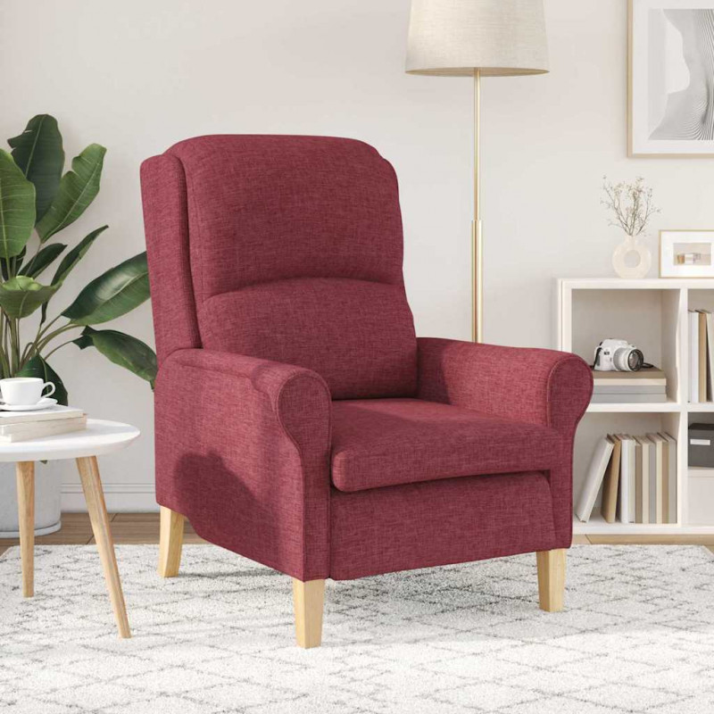 fotel czerwone wino 76 x 94 x 102 cm tkanina