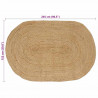 Dywany pokojowe Owalny Naturalny 152 x 245 cm Juta