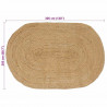Dywany pokojowe Owalny Naturalny 205 x 305 cm Juta