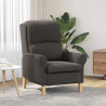 fotel ciemno szary 76 x 94 x 102 cm Miękka tkanina Sherpa