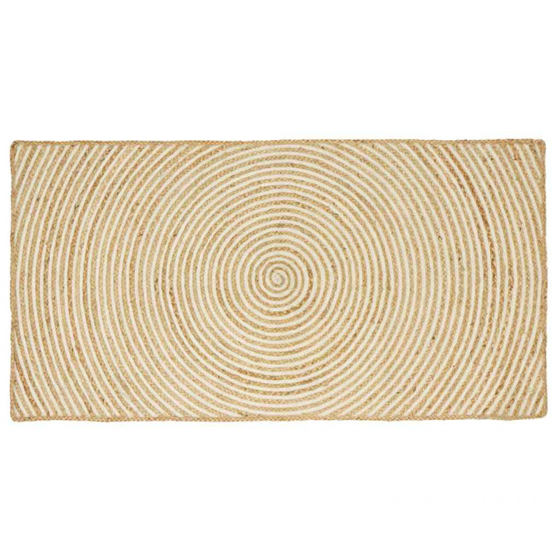 Dywan Naturalne i białe 80 x 150 cm Juta