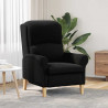 fotel Czarny 76 x 94 x 102 cm Miękka tkanina Sherpa