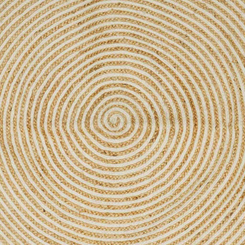 Dywan Naturalne i białe 80 x 200 cm Juta