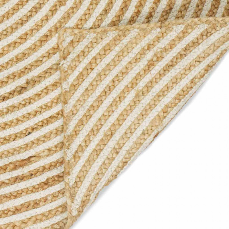 Dywan Naturalne i białe 80 x 200 cm Juta
