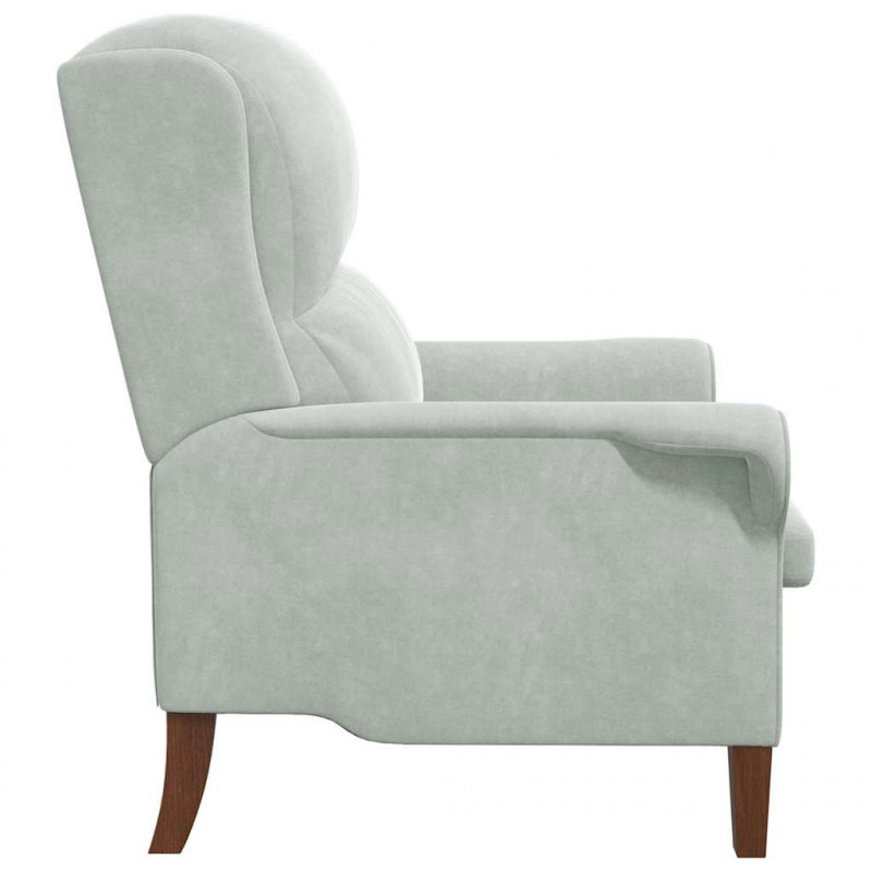 fotel Jasnoszary 76 x 94 x 102 cm Aksamit
