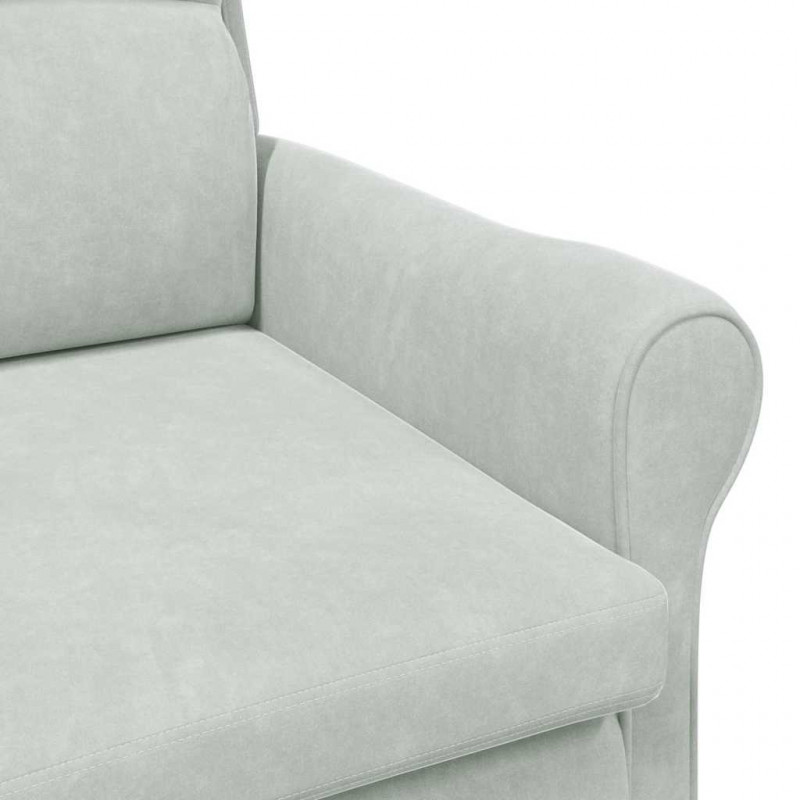 fotel Jasnoszary 76 x 94 x 102 cm Aksamit