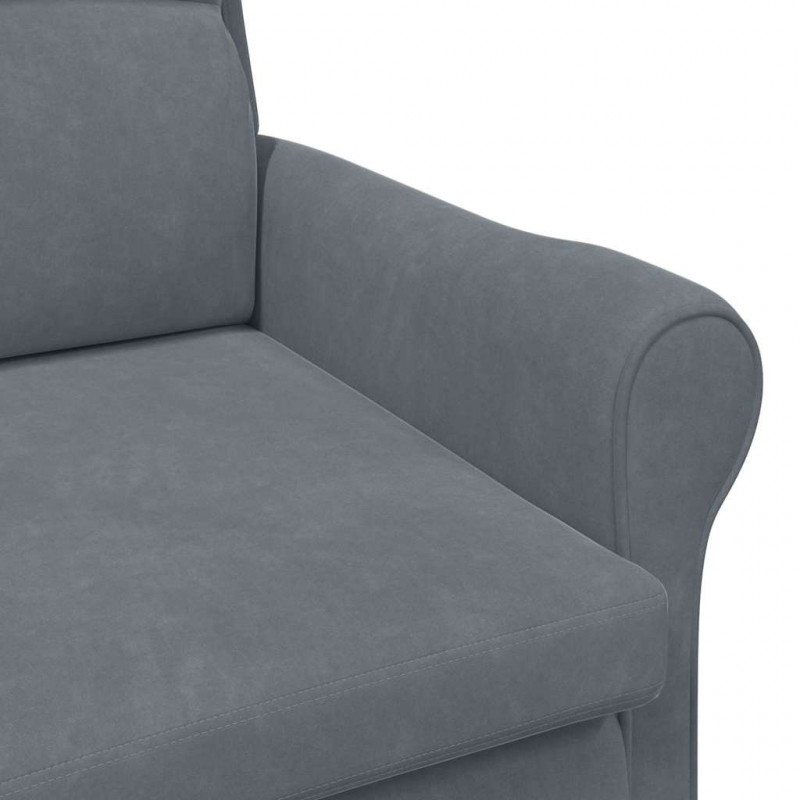 fotel ciemno szary 76 x 94 x 102 cm Aksamit