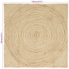 Dywan Naturalne i białe 120 x 120 cm Juta