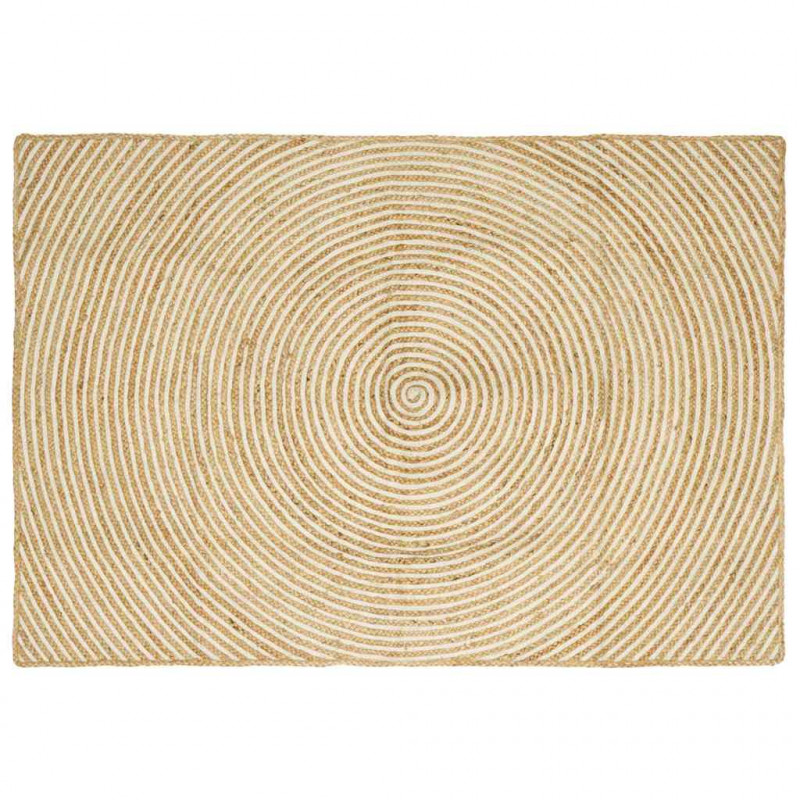 Dywan Naturalne i białe 140 x 200 cm Juta