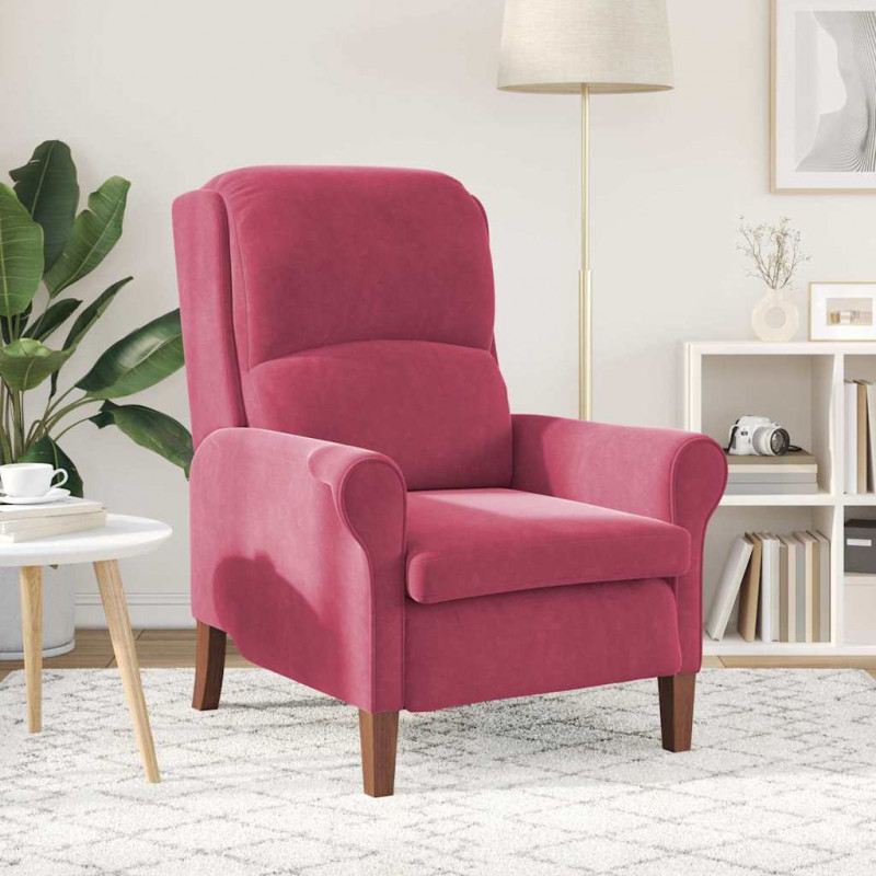 fotel czerwone wino 76 x 94 x 102 cm Aksamit