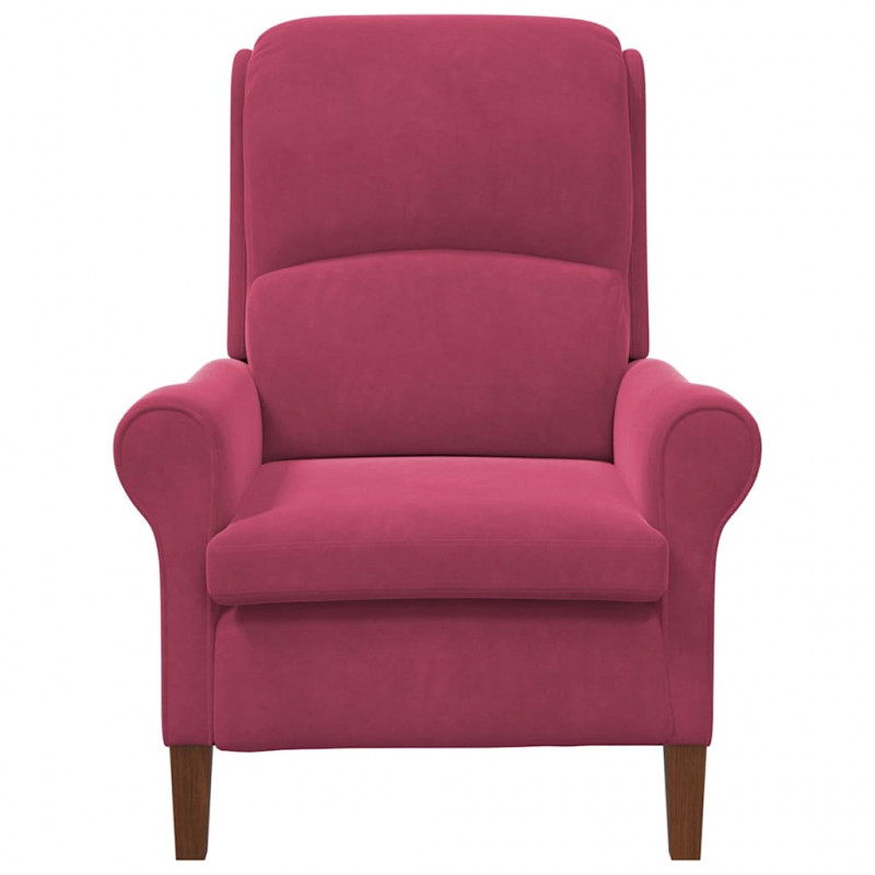 fotel czerwone wino 76 x 94 x 102 cm Aksamit