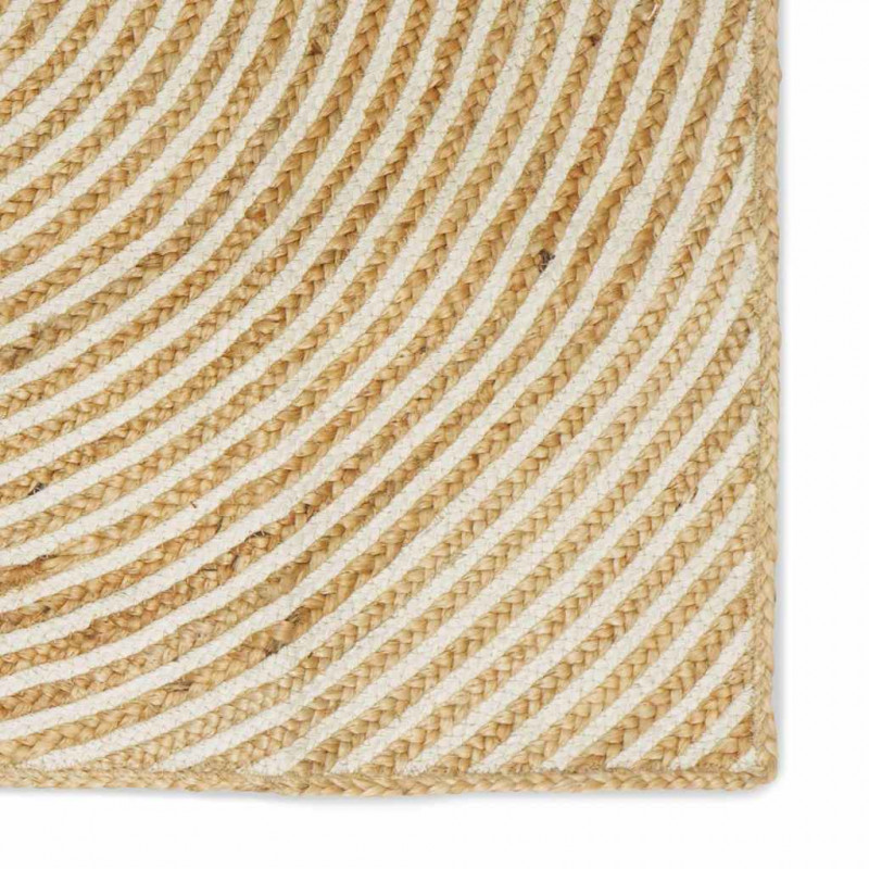 Dywan Naturalne i białe 200 x 200 cm Juta
