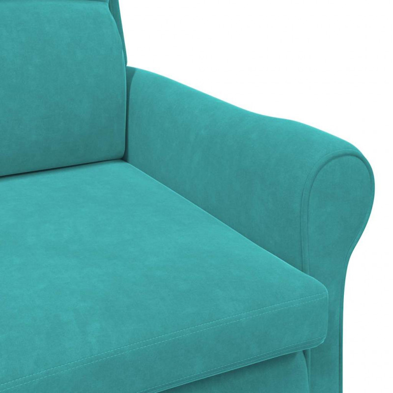 fotel Turkusowy 76 x 94 x 102 cm Aksamit