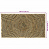Dywan Naturalny i czarny 60 x 110 cm Juta